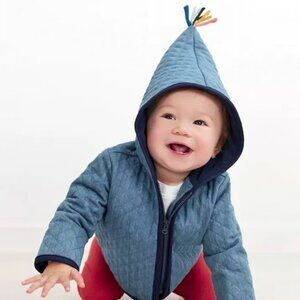 Hanna Andersson Quilted Chambray Jacket 6-12 Mos